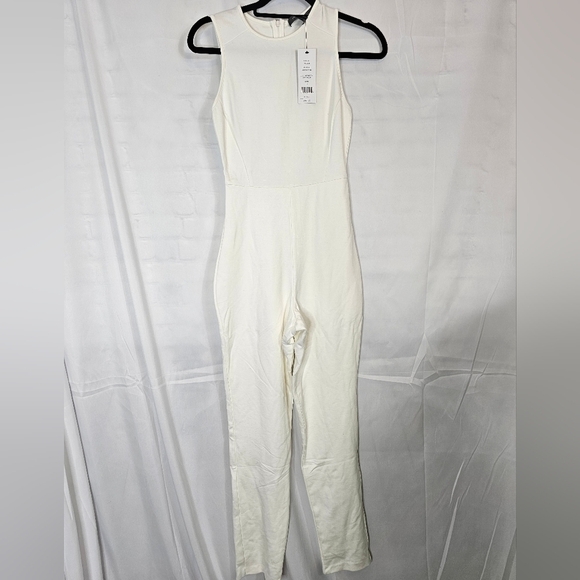 Nwt French Connection Sundae Lula Sleeveless Jumpsuit Summer White 4 - Picture 6 of 11